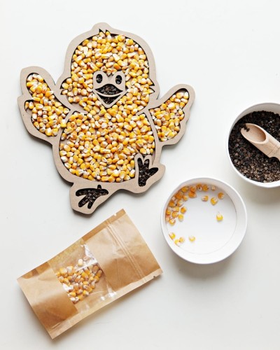 Sensoryczny Kurczak z kukurydzą.