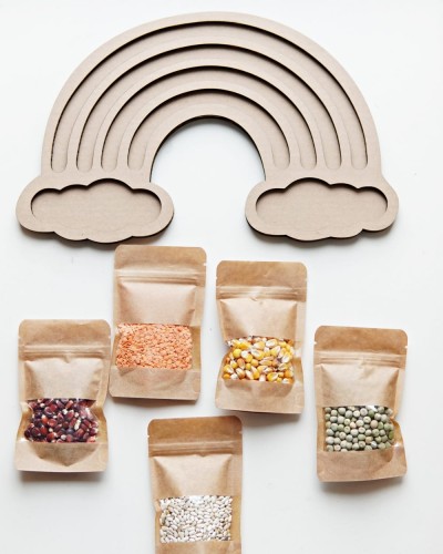 Kolorowanka sensoryczna tęcza natura.