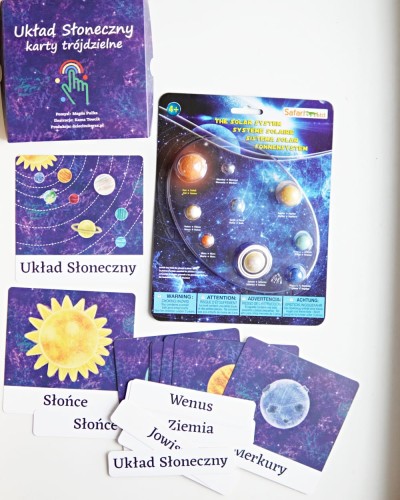 Lekcja Montessori poznajemy Układ Słoneczny. Planet Montessori, Kosmos.