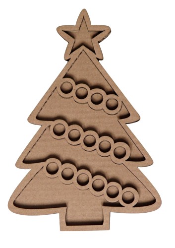 Sensokarton choinka z bombkami