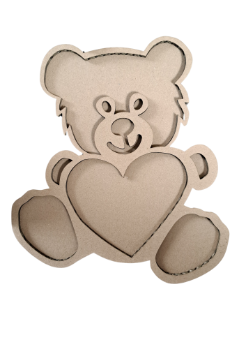 Miś na walentynki sensokarton, wysypywanka