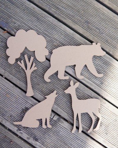 Kartoniki do dekoracji.