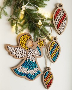 Zestaw Świąteczny Aniołek Bombki